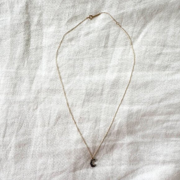 Rebecca Jewelry (Italy) Jolie Gold Alphabet Necklace with "C" in Microdiamonds - Picture 4 of 7